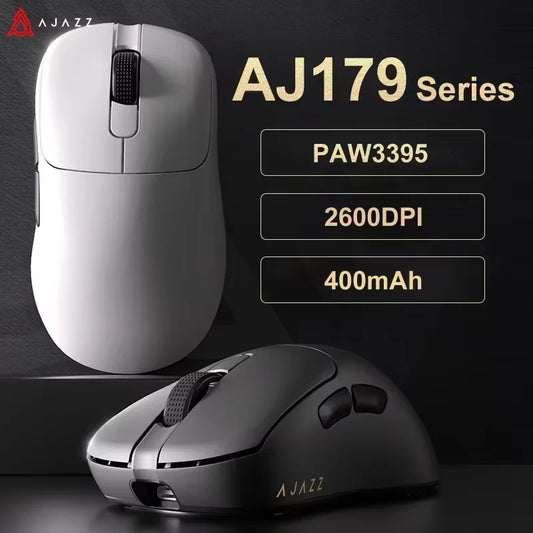 AJAZZ AJ179 PRO PAW3395 Wireless Gaming Mouse with RGB Charging Base 26000DPI Lightweight Ergonomic Mouse for PC Gamer Laptop