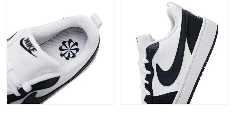Nike Women's Shoes Court Borough Low (Gs) Cushioned Low-Top Sneakers, Fashionable and Simple Color-Blocking Casual Shoes Dv5456-131