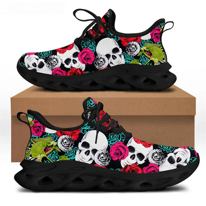 Printemps chaussures plates hommes chaussures Cool Punk crâne conception décontracté hommes baskets été garçons à lacets chaussures de marche Zapatillas