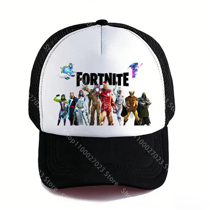 Fortnites Baseball Caps for Adult Boys Girls Cute Cartoon Summer Breathable Mesh Hat Anime Sunbonnet Headgear New Birthday Gifts