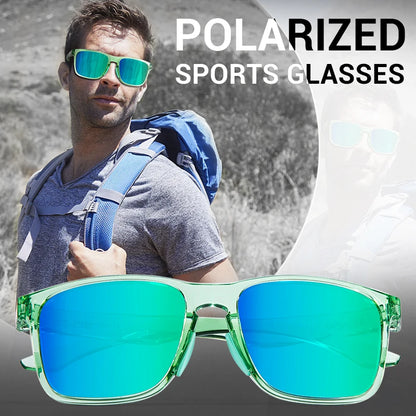 SCVCN Occhiali da escursionismo polarizzati Occhiali da pesca Occhiali da ciclismo Occhiali alla moda UV400 da bici da uomo MTB Occhiali sportivi da bicicletta per attività all'aperto