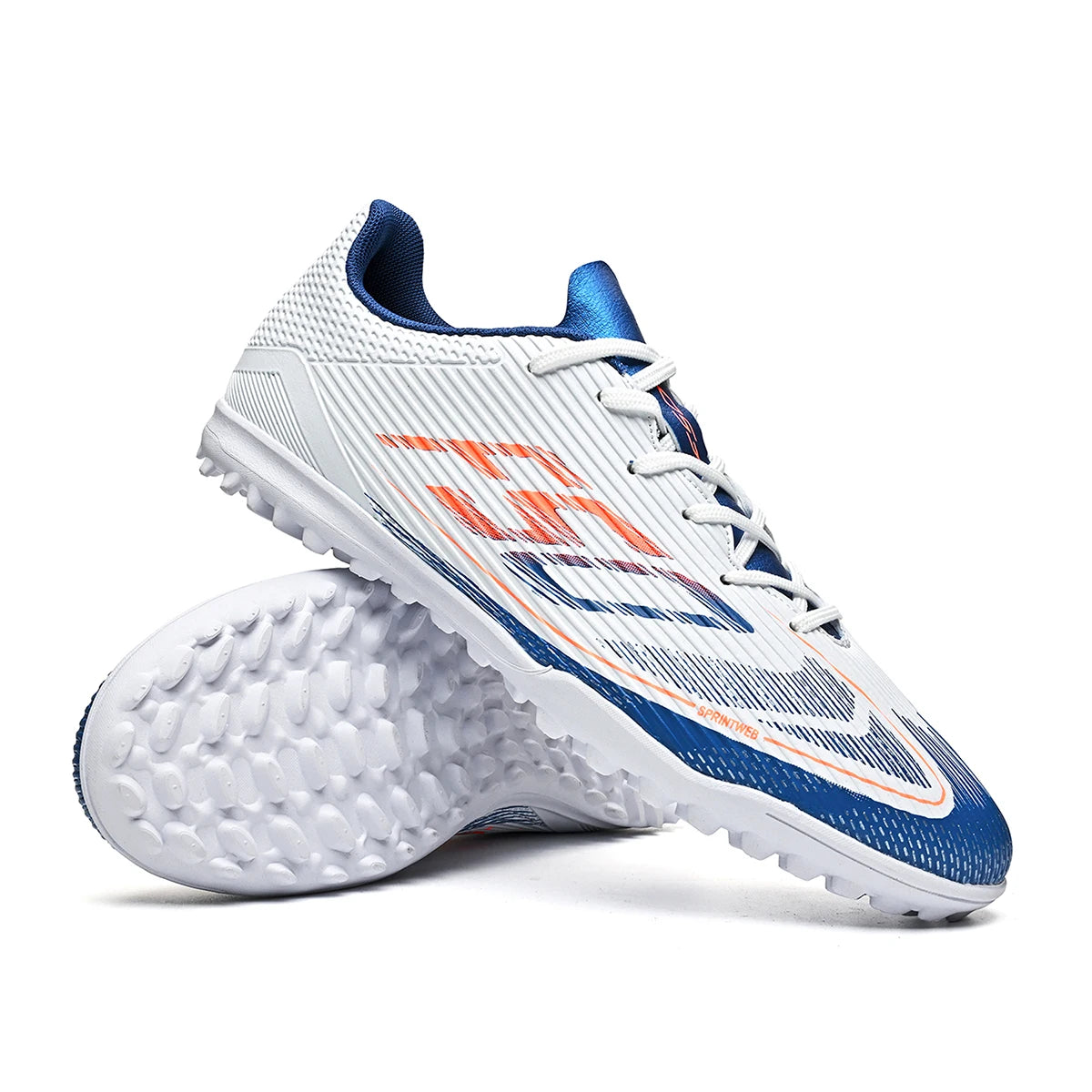 Chaussures de football TF ultra légères pour adultes, tissu PU résistant à la transpiration, semelle en caoutchouc résistante à l'usure, ajustement confortable, baskets d'entraînement sur gazon unisexes