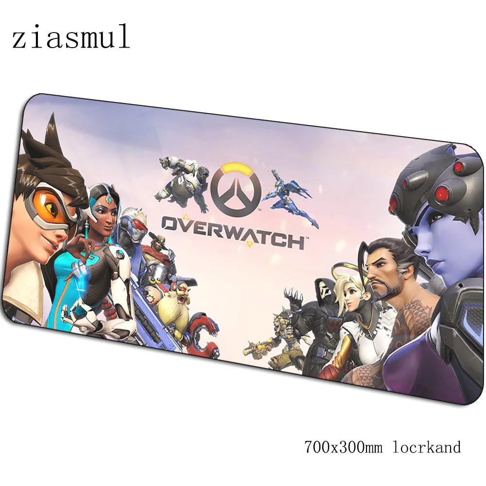 Overwatch podloga za miš za gamere, prekrasna gaming podloga za miš 70x30cm za PC, prijenosno računalo i radni stol, padmouse za igre, estetska gamerska podloga, gamepad