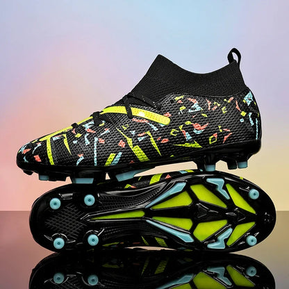 Chaussures de football pour hommes, chaussures de football professionnelles pour l'extérieur, chaussures de match de football, futsal, unisexe, respirantes, crampons d'entraînement, antidérapantes pour gazon