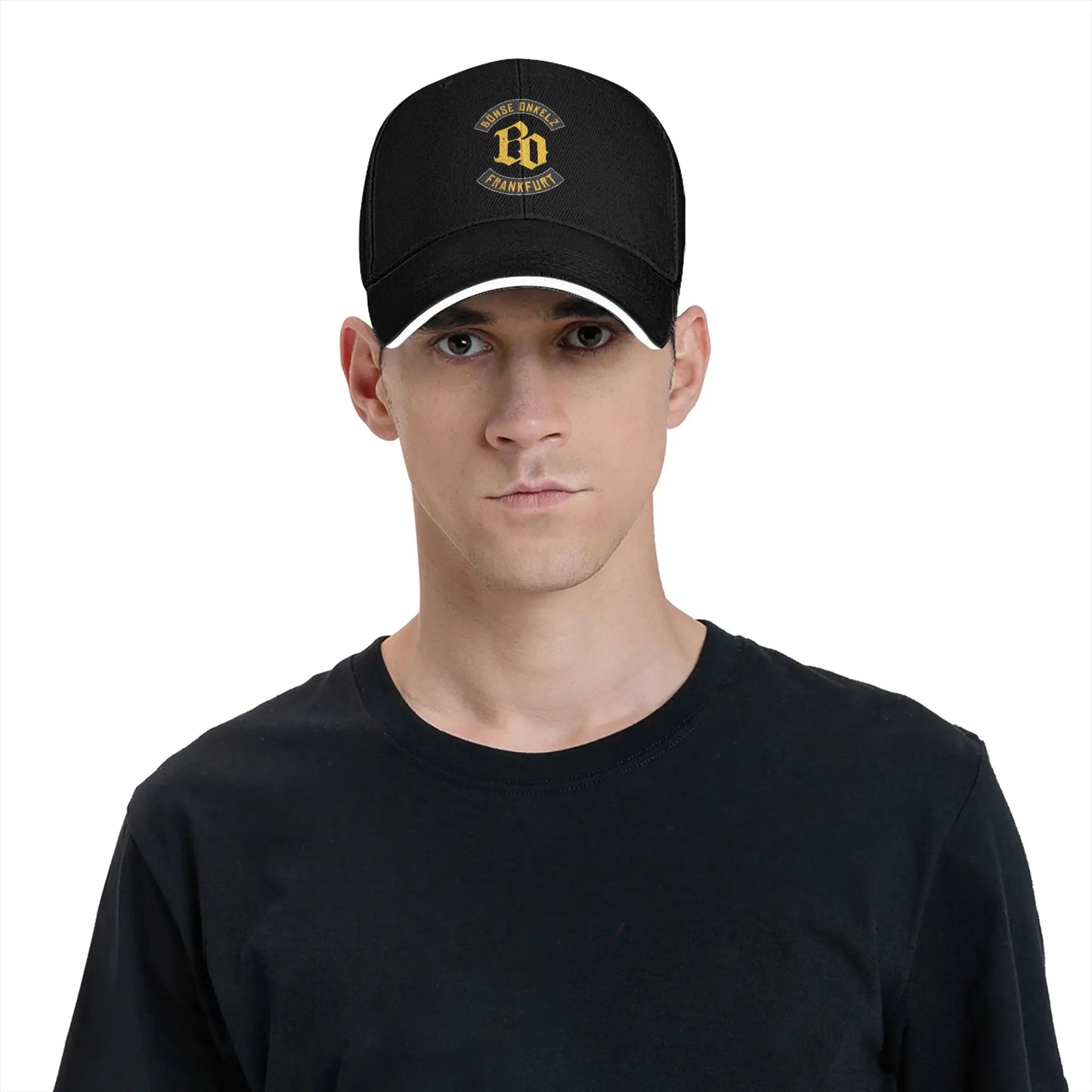 Golden BO Bohse onkelz Germany Band Hiking Baseball Caps Male  Unisex Peaked Cap Female Pool Party Coquette Hat