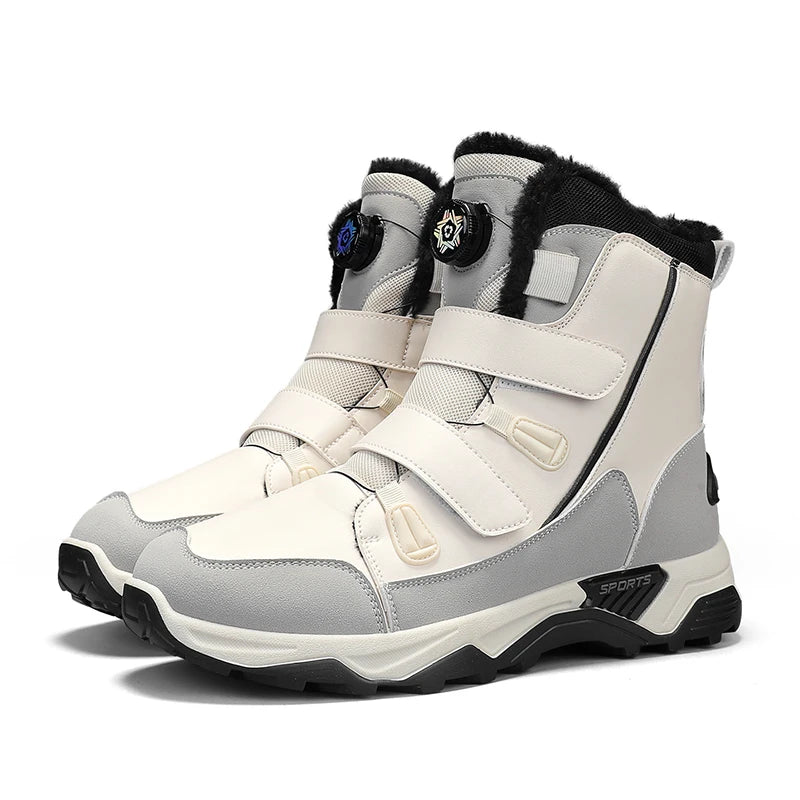 Bottes de neige imperméables pour hommes, chaussures d'extérieur d'hiver, semelle intermédiaire chaude avec antidérapantes, résistantes à l'abrasion, 2025