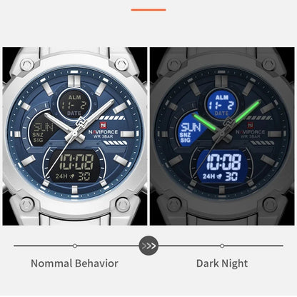 NAVIFORCE New 2026 Wristwatch For Men Bussiness Original Design Waterproof Digital Fashion Normal Watches Male Relogio Masculin