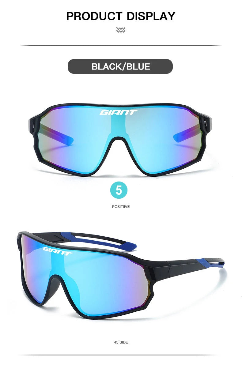 Okulary rowerowe GIANT dla mężczyzn i kobiet, UV400, z soczewkami HD REVO zapobiegającymi parowaniu, certyfikowane zgodnie z normami CE/ANSI, w stylu Cateye, do rowerów MTB i szosowych