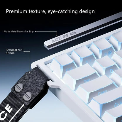 MCHOSE ACE68 V2 Gaming Keyboard Hall Effect 0.001MM RT 8kHz Polling Rate Hot Swappable Support 16K/128K/256K Scan Rate RGB DKS