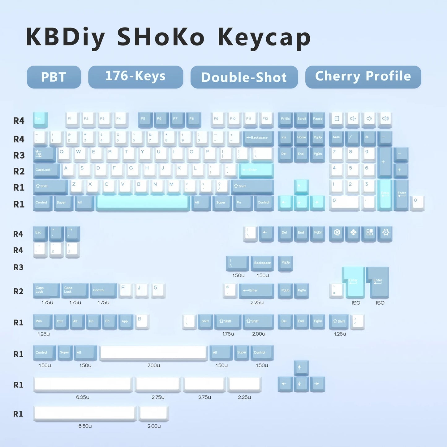 KBDiy GMK Illusion Set di tasti profilo Cherry Double Shot PBT ISO per tastiera meccanica gamer Kit Gaming stile rétro