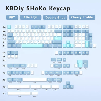 KBDiy GMK Illusion Set di tasti profilo Cherry Double Shot PBT ISO per tastiera meccanica gamer Kit Gaming stile rétro