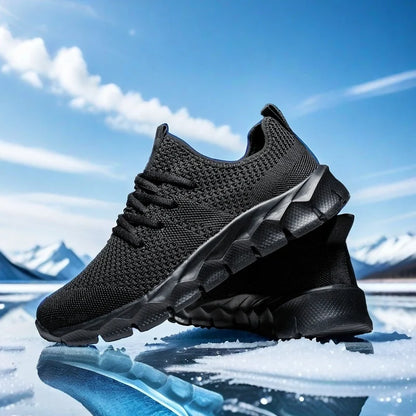 Herresneakers i mesh, lette damesko, afslappede flade sko, herreløbesko, sportssko, bløde tennissko, åndbare herresneakers