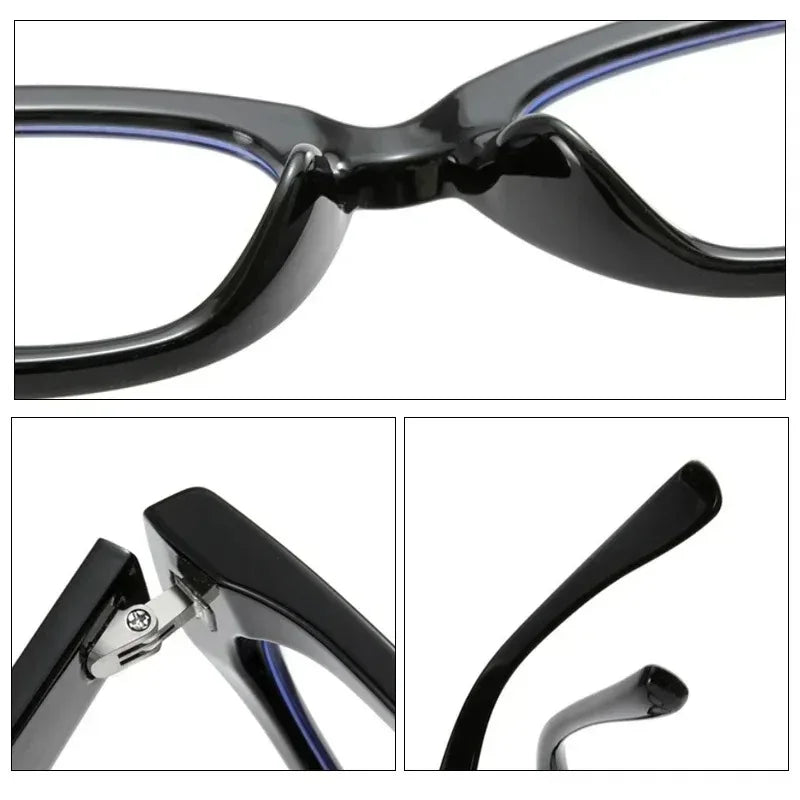 EYORA Vintage Cat Eye Reading Glasses Women Anti Blue Ray Myopia Eyewear Photochromic Progressive Prescription Optical Glasses