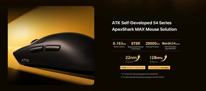 ATK Blazing Sky X1 V2 Series brezžična miška z dvojnim načinom, PAW 3950ultra, 8k odzivna frekvenca, prilagojena ergonomija, e-športna gaming pisarniška miška