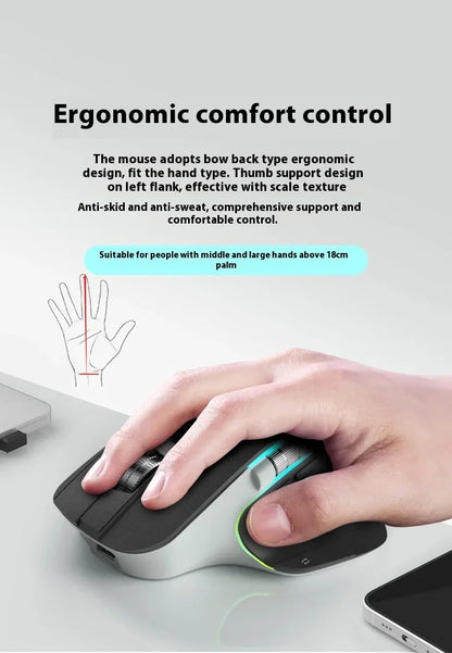 Acer Omr225 Gamer Mouse 3-mode Bluetooth Wireless Mouse Dual Scroll Ergonomic Mouse Custom Programming Gaming Mice Office Mice