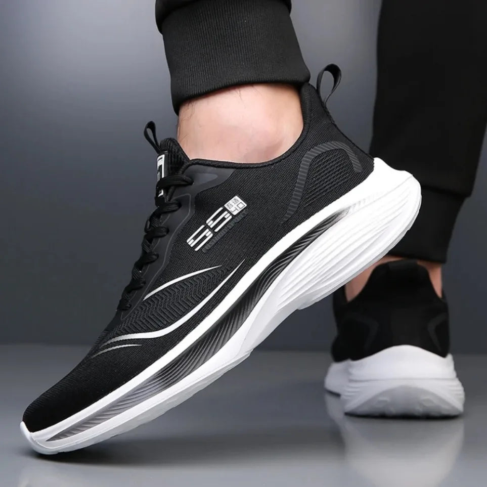 Zapatillas de maratón con suela de carbono para hombre, zapatillas deportivas informales, con amortiguación de aire, lujosas, cómodas, ligeras, para correr, calzado masculino