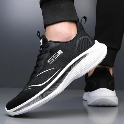 Zapatillas de maratón con suela de carbono para hombre, zapatillas deportivas informales, con amortiguación de aire, lujosas, cómodas, ligeras, para correr, calzado masculino