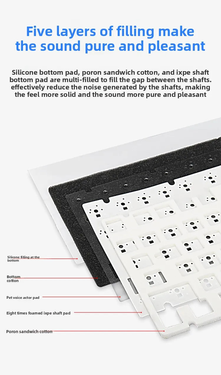 Ajazz AK820/AK820Pro gaming mechanical keyboard Bluetooth 5.1/Wireless/wired custom keyboard with heat exchange sealed button