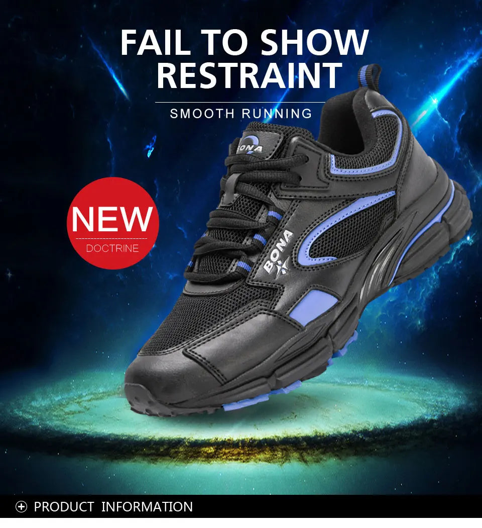 BONA  New Designers Running Shoes Breathable Outdoor Sports Shoes Women Lightweight Sneakers Ladies Comfort Athletic Shoes