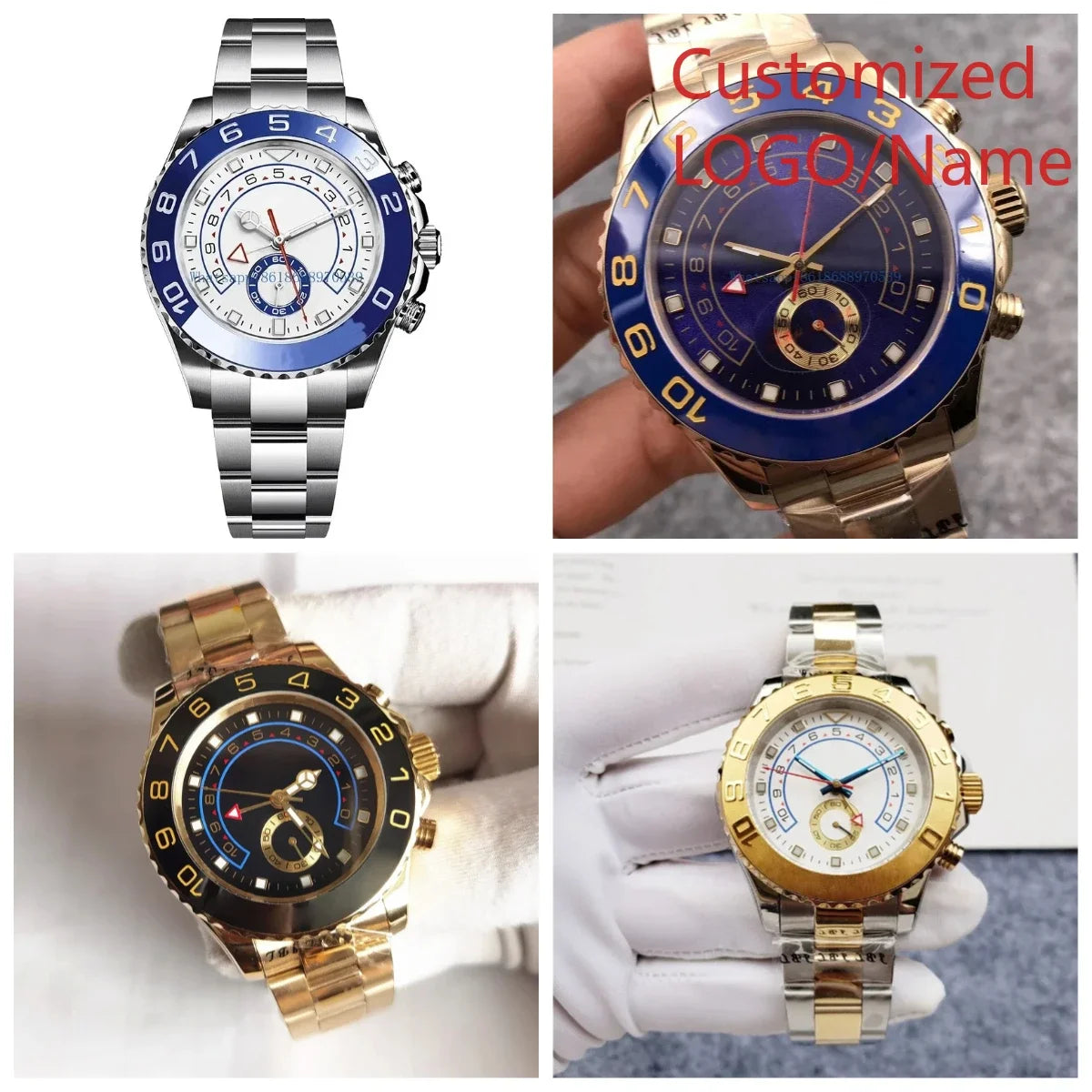 A989 Store Customized Watch Men's 44mm Automatic Mechanical Male Brand Clock Top Watches