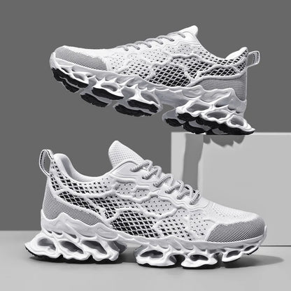 chaussure homme Baskets blanches de luxe pour hommes, chaussures de course décontractées, mocassins à la mode