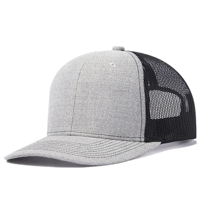 Hot Sale Unisex Cap Slight Curved Brim Style Trucker Hat  Men & Women Casual Outdoor Breathable Summer Cap