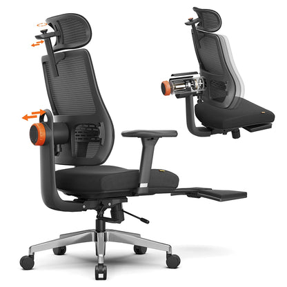 NEWTRAL MAGICH-BPRO Ergonomic Chair with Footrest,Auto-Following Backrest Headrest Office Chair,Adaptive Lower Back Support