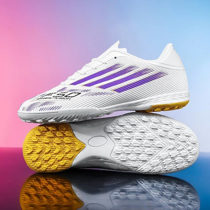 Nouvelles chaussures de football pour hommes, baskets confortables, chaussures de football professionnelles à cheville haute, chaussures de sport unisexes antidérapantes TF/FG pour garçons