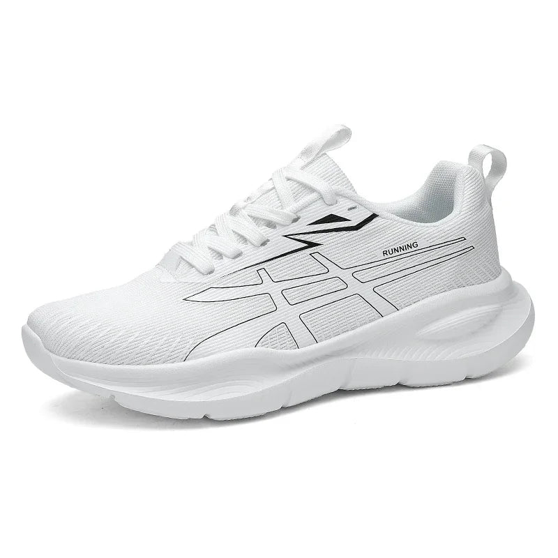 Men's and Women's EVA Sole Mesh Upper Breathable Running Shoes Soft Shock-Absorbing Sports Shoes Unisex Lightweight Sneakers