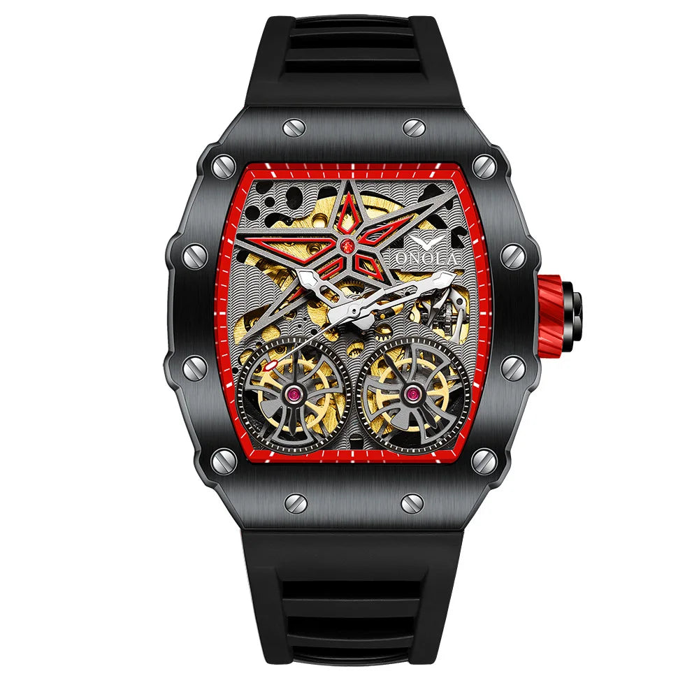 New Luxury Fashion Watches Men ONOLA Brand Hollow Full Automatic Mechanical Men Watch Waterproof Clock