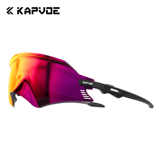KAPVOE Outdoor Photochromic Cycling Sunglasses Men Road Driving Bike Glasses Sports Hiking Women Bicycle Cycling UV400 Goggles