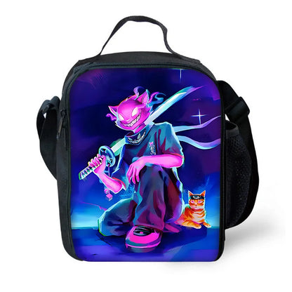 Zaini per bambini con design Hot Game, borsa pranzo e astuccio, borse scuola per alunni ad alta capacità, per bambino e bambina, regalo ideale F-FortniteS