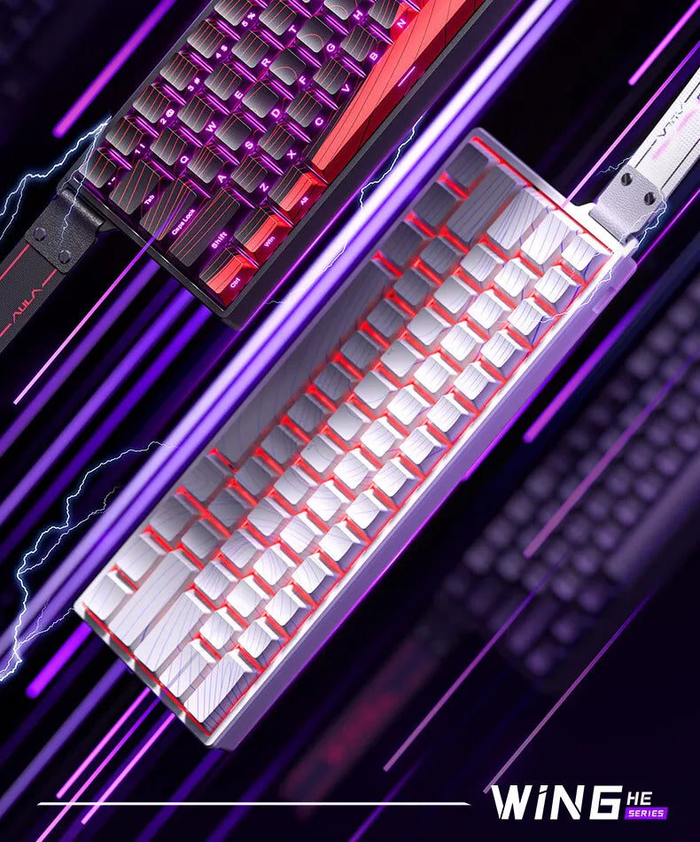 Teclado mecánico personalizado AULA WIN60 HE con conexión por cable, eje magnético RT, para e-sports y juegos, tasa de sondeo de 8K