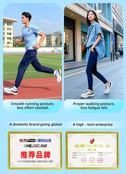 ONEMIX Nové běžecké boty s polstrováním pro ženy a muže, lehké, módní outdoorové tenisky, sportovní obuv na silnici, trénink, jogging, fitness