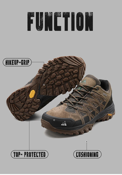 HIKEUP Zapatillas de exterior de moda para hombre, calzado deportivo casual de senderismo, botas de trekking de montaña y camping, antideslizantes y resistentes al desgaste