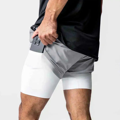 Dragon Ball Men's Shorts Double Layer 2-in-1 Shorts Vegeta Japan Anime Summer Autumn Quick-Drying Fake Two-piece Sports Shorts