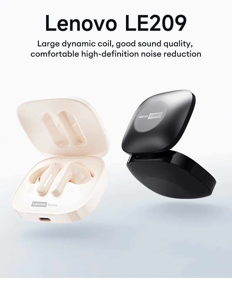 Choice Lenovo LE209 Gaming Headset Wireless Bluetooth 6.0 Sports Headset 35H Battery Life Waterproof ANC Noise Reduction Earbuds