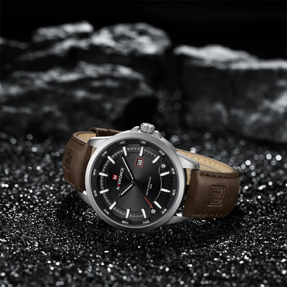 Naviforce 9248 Top Brand New Sport Wristwatch Luxury Military Auto Date Leather Simple Quartz Original Male Clock