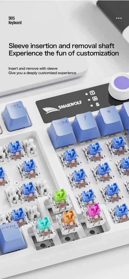 SMAILWOLF SK15 Mechanical keyboard wired full-key rollover gaming e-sports notebook office 98 keys customized in Russian