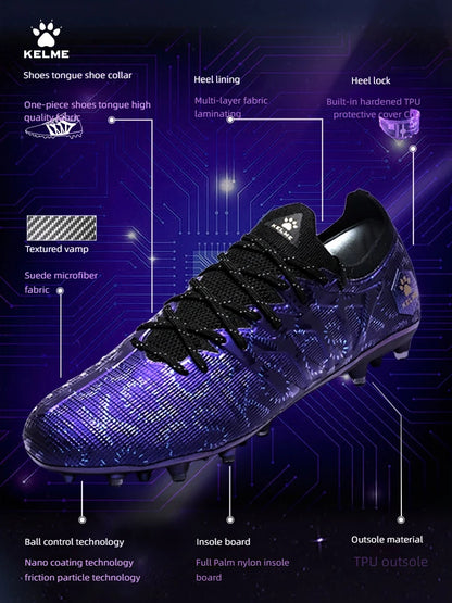 KELME nogometne kopačke za odrasle muške Disease Electric 3.0 s kratkim MG čepovima, profesionalne tenisice za utakmice i trening, prozračne