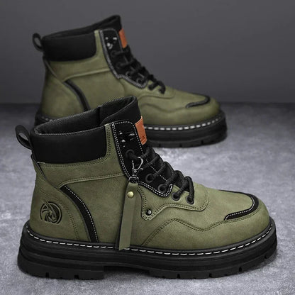 Hommes bottes 2025 chaussures décontractées hiver plate-forme en cuir concepteur de luxe Chelsea Cowboy travail en plein air sécurité cheville baskets