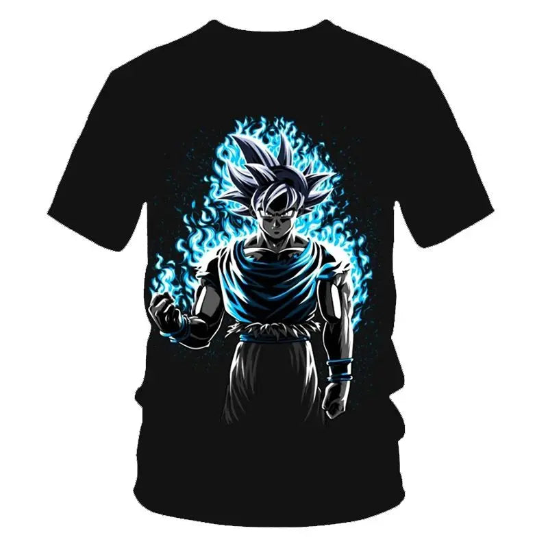 Dragon Ball 3D-nyomtatott póló gyermekruházathoz, felnőtt nyári rövid ujjú anime póló, alkalmi és divatos