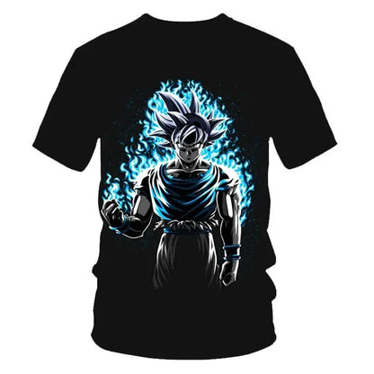 Dragon Ball 3D-nyomtatott póló gyermekruházathoz, felnőtt nyári rövid ujjú anime póló, alkalmi és divatos