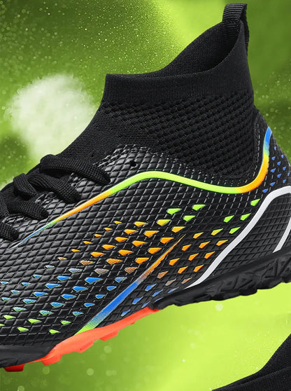 Men Outdoor Football Boots FG/TF Professional Training Soccer Shoes Cleats Turf Futsal Match Grass Unisex Non-slip Breathable