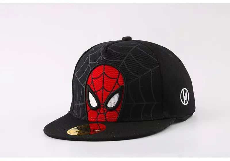 Marvel Spring/Summer New Children's Anime Spider Man Sunscreen Hat Baseball Hat Flat Edge Hip Hop Hat
