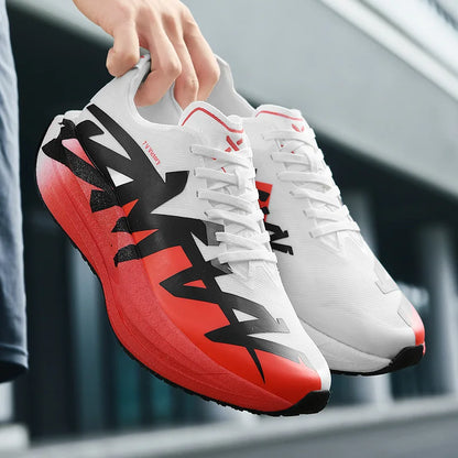 Ténis de corrida para homem, em malha para atividades ao ar livre, sapatos de luxo, sapatilhas para casal, ténis todo-o-terreno, com amortecimento, respiráveis, ténis de treino, de corrida, antiderrapantes, na moda