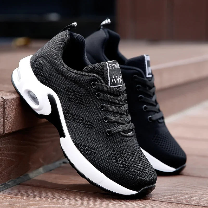 Femmes plate-forme espadrilles décontractées chaussures maille respirant chaussures de course gros sport d'été Tenis chaussures 2024 luxe vulcaniser chaussures