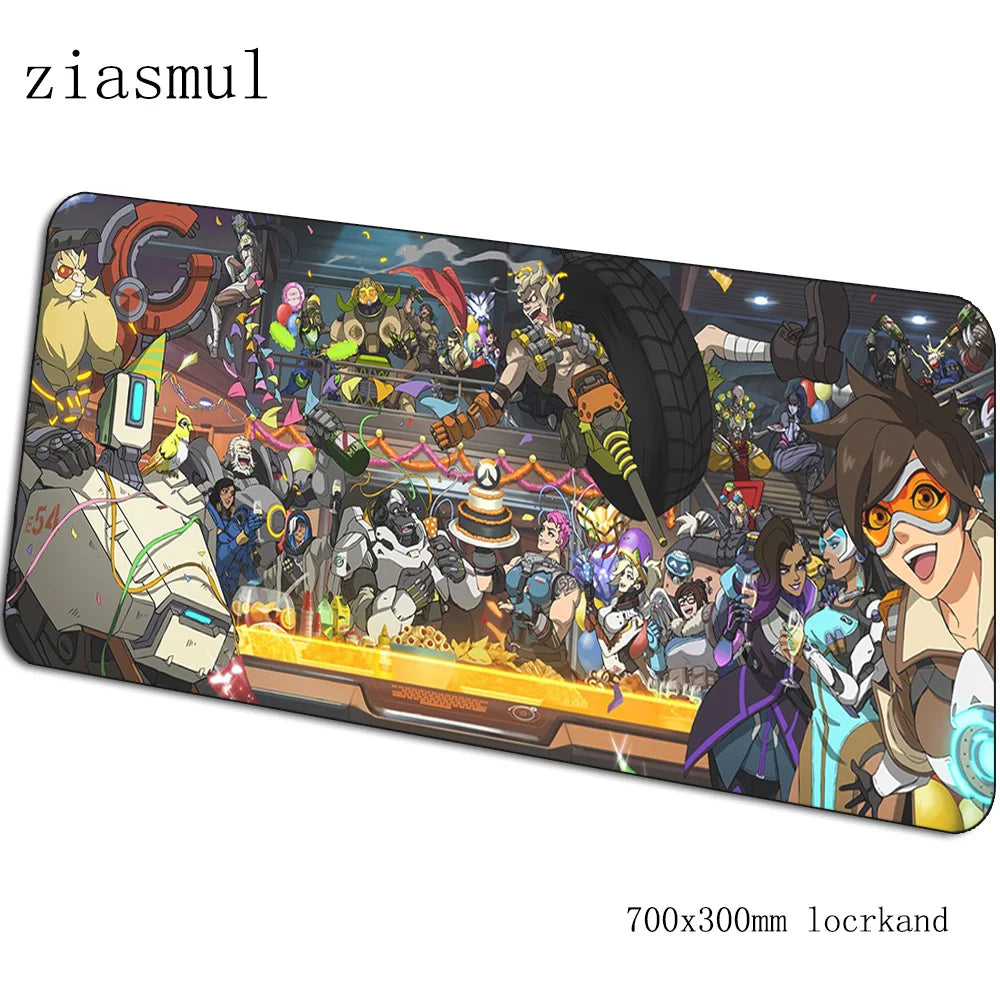 Overwatch podloga za miš za gamere, prekrasna gaming podloga za miš 70x30cm za PC, prijenosno računalo i radni stol, padmouse za igre, estetska gamerska podloga, gamepad