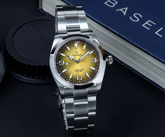 Orologi da uomo di lusso Cronos 36 mm Serie Explore Climbing Orologio sportivo per coppie NH35 PT5000 Orologio meccanico automatico unisex 10 bar