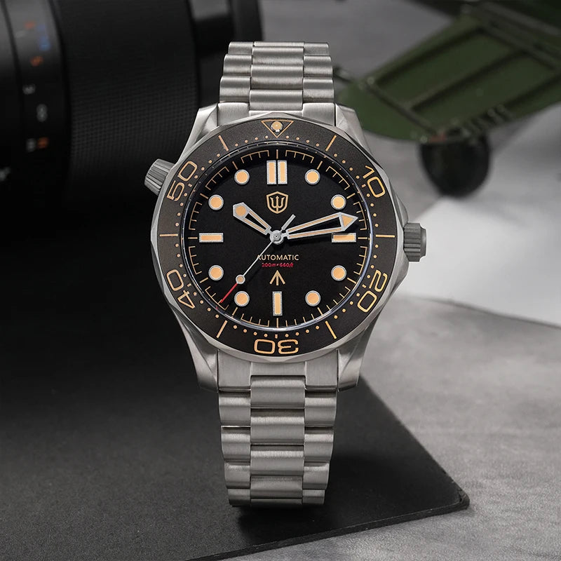 Watchdives WD007 V4 Titanium NTTD Dive Watch PT5000 Automatic Movement Sapphire Super Luminous Domed Crystal 42mm Men Watches